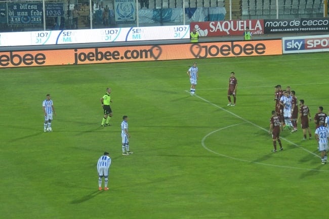 Pescara-Trapani 2-0: il tabellino