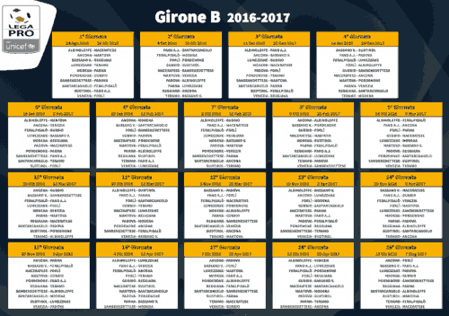 Calendario Girone B