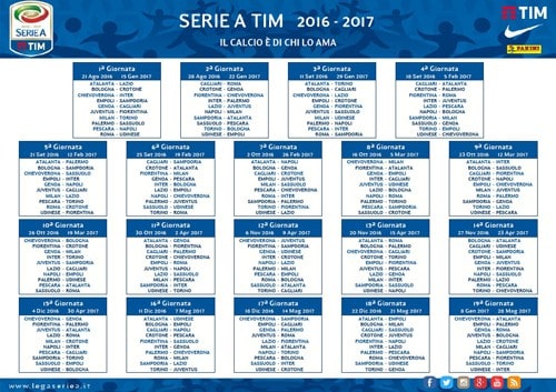 Calendario Serie A 2016-2017