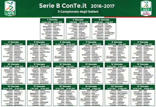 Calendario Serie B 2016-17