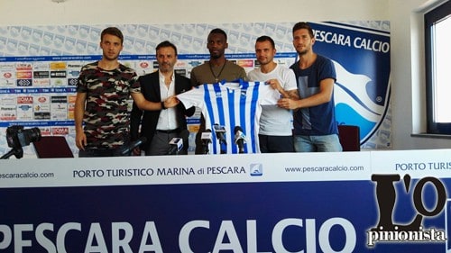 Pescara Calcio presentati Muric, Bahebeck, Pepe e Pettinari