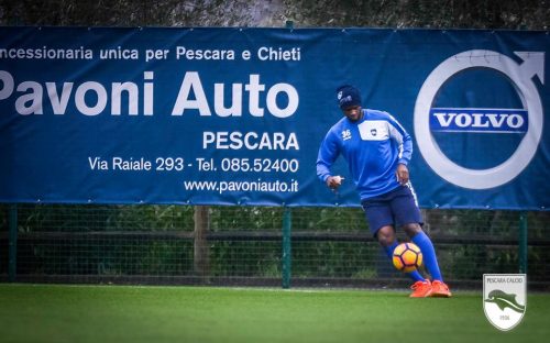 Pescara - Allenamento pomeridiano, si rivede Bahebeck