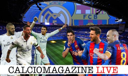 Real Madrid-Barcellona LIVE il 23 aprile dalle 20.45