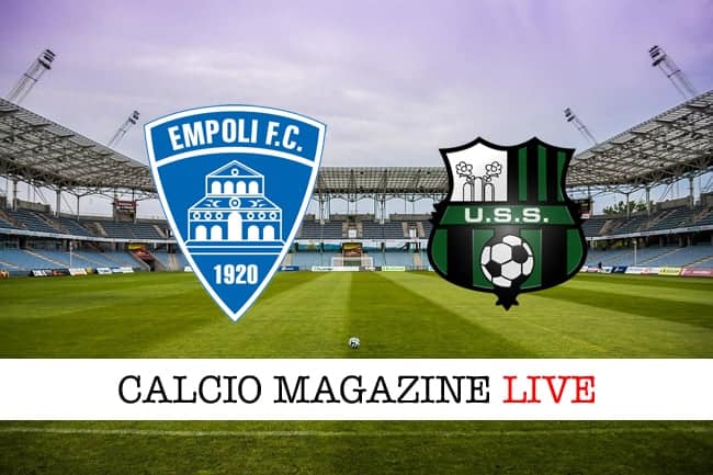 Empoli-Sassuolo risultato e tabellino in tempo reale