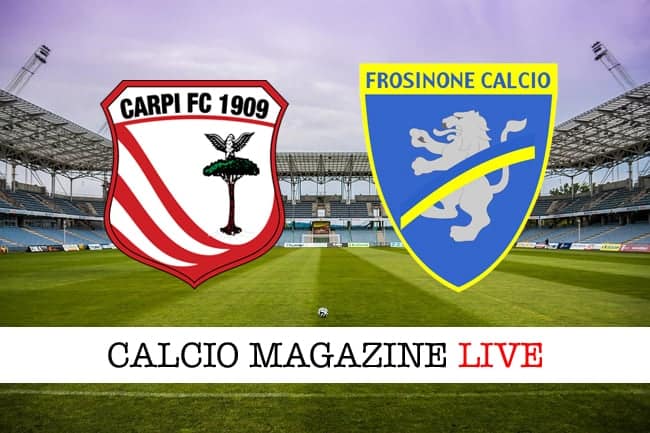 Carpi-Frosinone cronaca live, risultato e tabellino in tempo reale