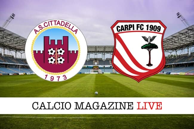 Cittadella-Carpi cronaca in diretta: risultato e tabellino live