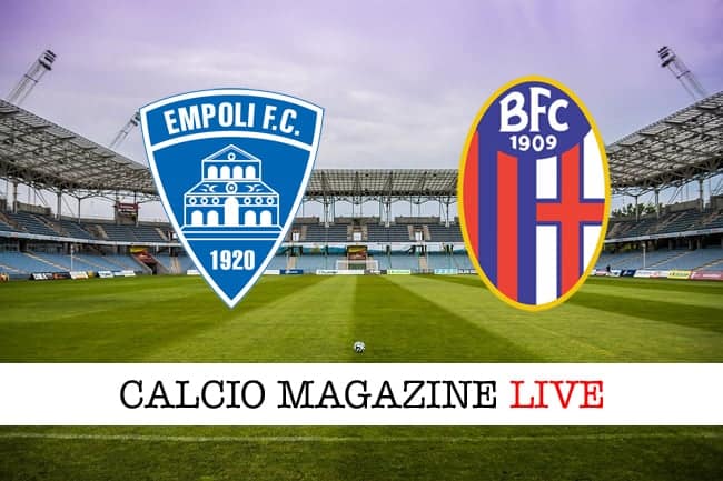 Empoli-Bologna risultato in tempo reale, tabellino live