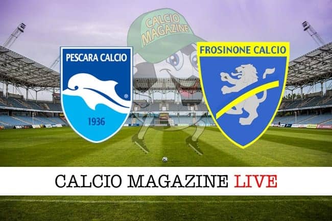 Pescara-Frosinone 3-3, il tabellino