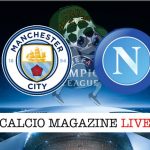 Manchester City Napoli cronaca diretta live e risultato in tempo reale