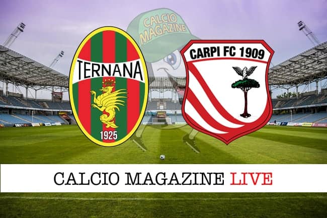 Ternana Carpi cronaca diretta live risultato tempo reale