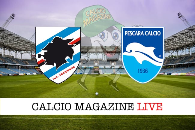 Coppa Italia, Sampdoria-Pescara 4-1: il tabellino della partita