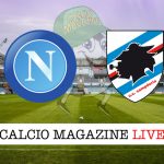 Napoli Sampdoria cronaca diretta live risultato in tempo reale