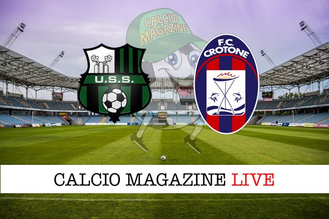 Sassuolo-Crotone cronaca in diretta, risultato in tempo reale