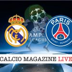 Real Madrid PSG cronaca diretta live risultato in tempo reale