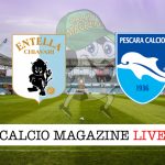 Virtus Entella Pescara cronaca diretta live risultato in tempo reale