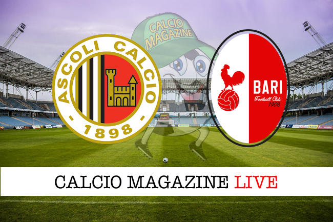 Ascoli - Bari 1-0, il tabellino