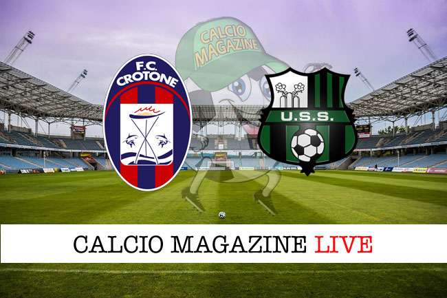 Crotone Sassuolo cronaca diretta risultato tempo reale