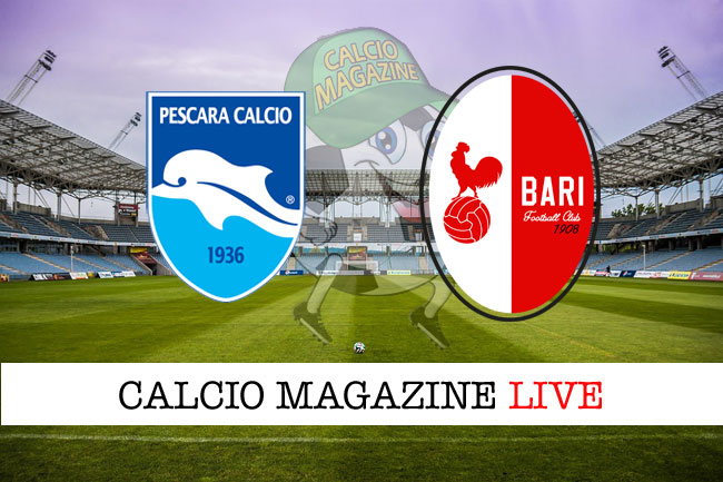 Pescara - Bari 2-2: Pettinari trova il pari in extremis