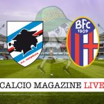 Sampdoria Bologna cronaca diretta live risultato tabellino in tempo reale