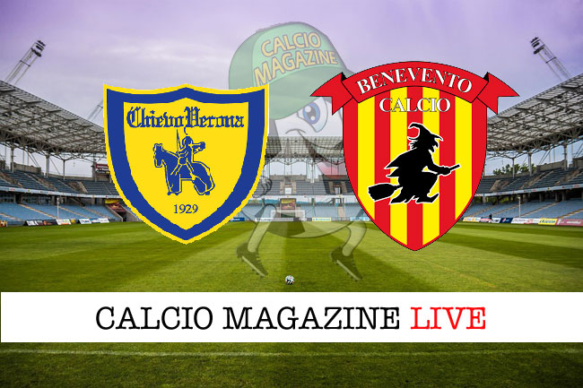 Chievo Benevento diretta risultato tabellino tempo reale