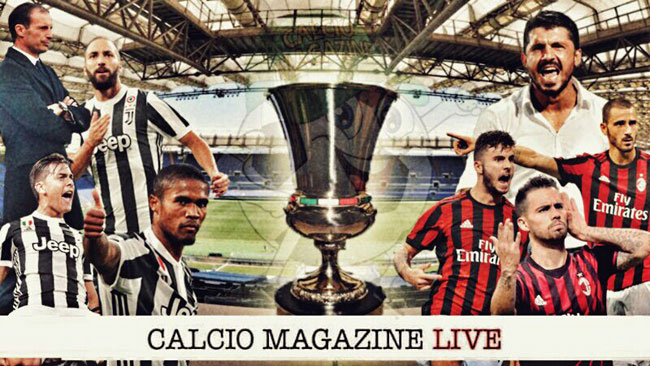 Juventus Milan finale Coppa Italia 2017 - 2018 cronaca diretta risultato tempo reale