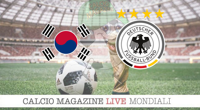 Corea del Sud Germania cronaca diretta risultato in tempo reale