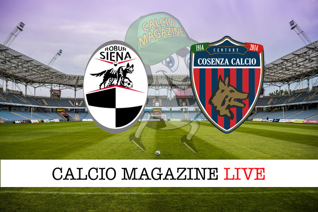 Siena - Cosenza 1-3, il tabellino