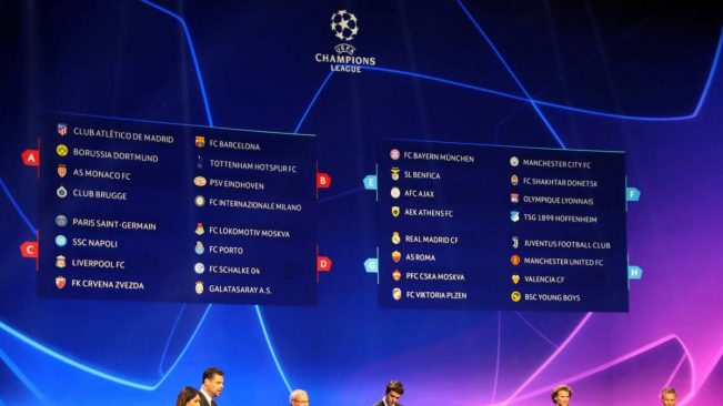 Champions League 2018/2019 - Il calendario completo della fase a gironi