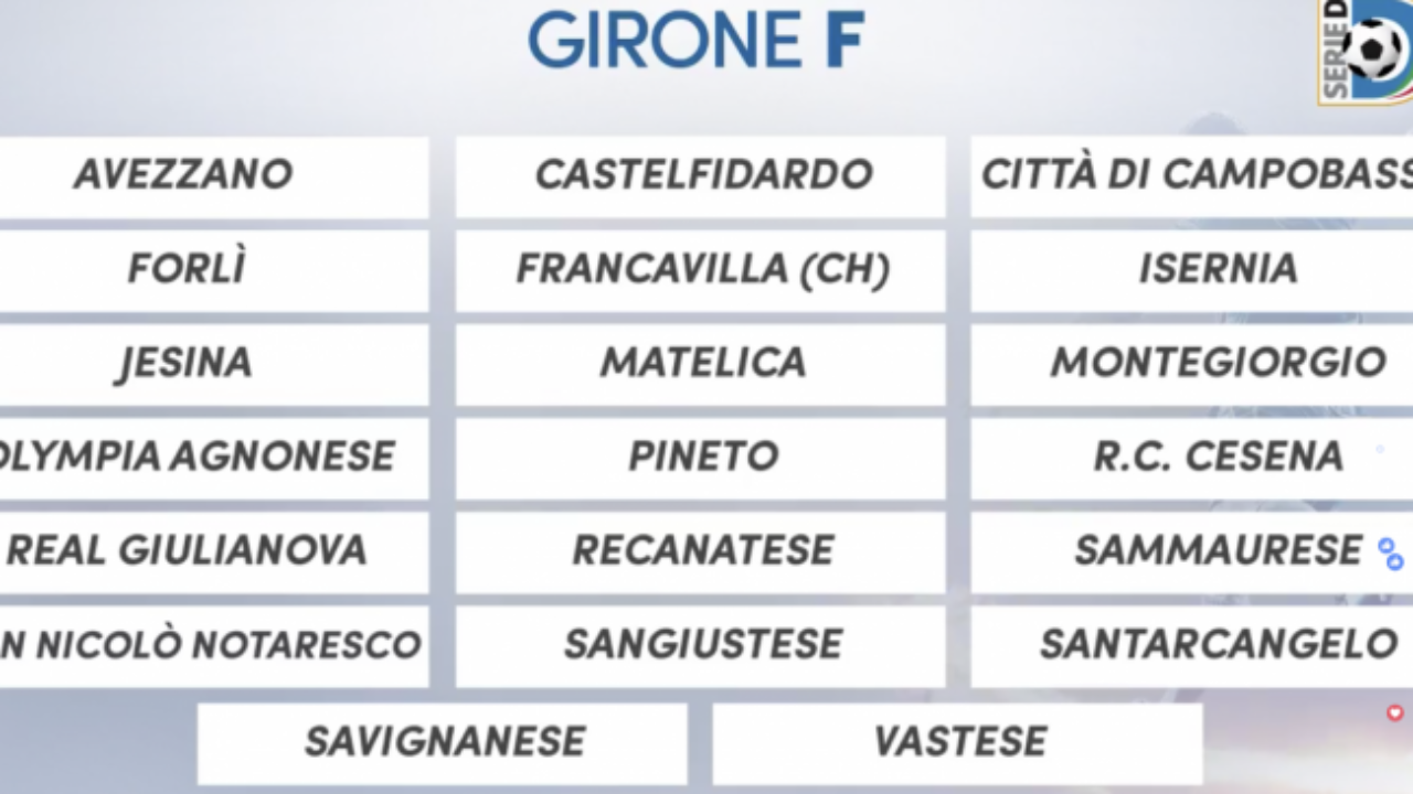 Serie D 2018 2019 Il Calendario Completo Del Girone F calendario serie d girone h 2021 2022