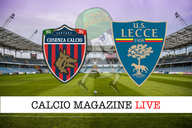 Cosenza Lecce cronaca diretta live risultato in tempo reale