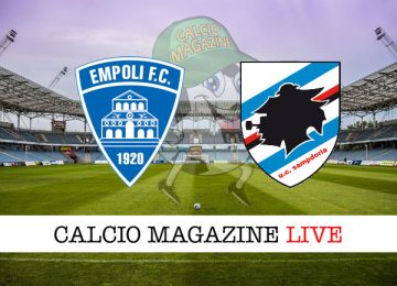 Empoli Sampdoria cronaca diretta risultato in tempo reale