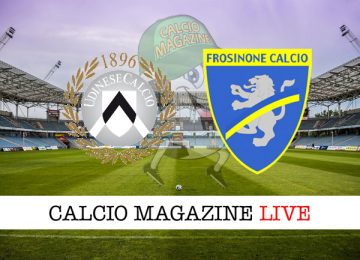 Udinese Frosinone cronaca diretta risultato in tempo reale