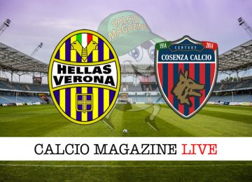 Hellas Verona Cosenza cronaca diretta live risultato in campo reale