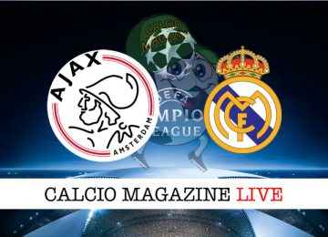 Ajax Real Madrid cronaca diretta live risultato in tempo reale