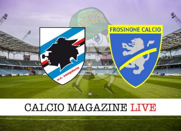 Sampdoria Frosinone cronaca diretta live risultato in tempo reale