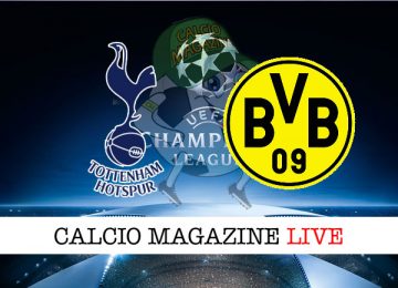 Tottenham Borussia Dortmund cronaca diretta live risultato in tempo reale