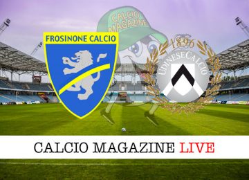 Frosinone Udinese cronaca diretta live risultato in tempo reale