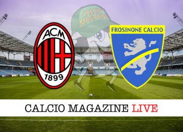 Milan Frosinone cronaca diretta live risultato in tempo reale