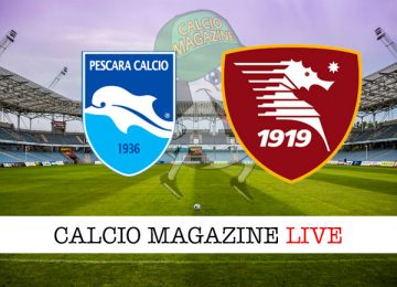 Pescara Salernitana cronaca diretta live risultato in tempo reale