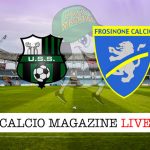 Sassuolo Frosinone cronaca diretta live risultato in tempo reale