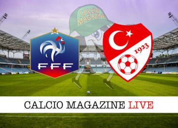 Francia Turchia cronaca diretta live risultato in tempo reale