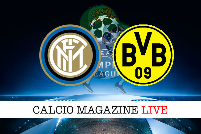 Inter Borussia Dortmund cronaca diretta live risultato in tempo reale