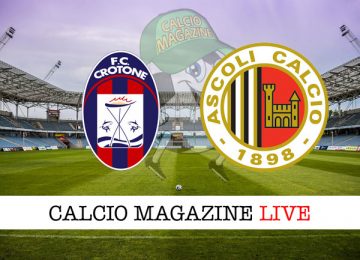 Crotone Ascoli cronaca diretta live risultato tempo reale