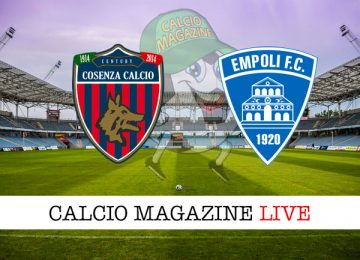 Cosenza Empoli cronaca diretta live risultato in tempo reale