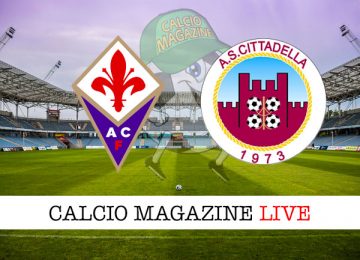 Fiorentina Cittadella cronaca diretta live risultato in tempo reale