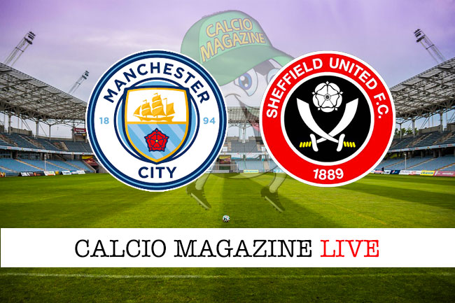 Manchester City Sheffield United cronaca diretta live risultato in tempo reale