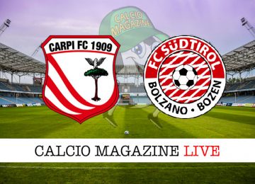 Carpi Sudtirol cronaca diretta live risultato in tempo reale