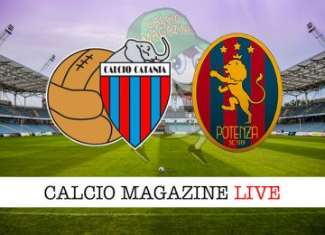 Catania Potenza cronaca diretta live risultato in tempo reale