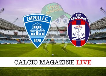 Empoli Crotone cronaca diretta live risultato in tempo reale