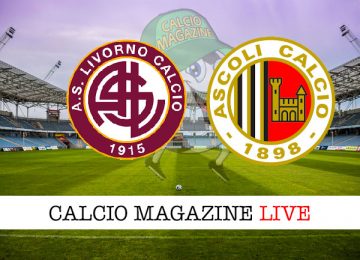 Livorno Ascoli cronaca diretta live risultato in tempo reale